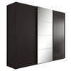 SCHWEBETÜRENSCHRANK  in Graphitfarben  - Graphitfarben, KONVENTIONELL, Glas/Holzwerkstoff (271/223/68cm) - home24