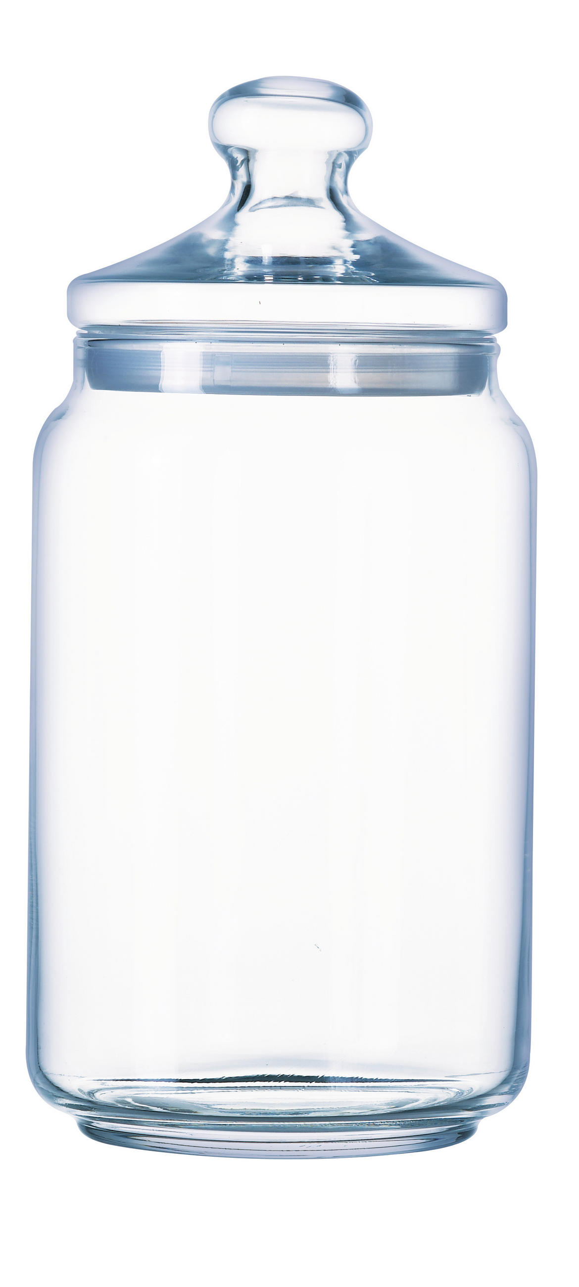 BORCAN DEPOZITARE  1 l  - maro/transparent, Basics, sticlă/hârtie (1l)
