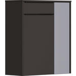 HÄNGESCHUHSCHRANK  in 84/95/34 cm  - Graublau/Anthrazit, Design, Glas/Holzwerkstoff (84/95/34cm) - Dieter Knoll