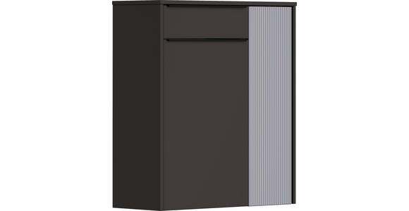 HÄNGESCHUHSCHRANK  in 84/95/34 cm  - Graublau/Anthrazit, Design, Glas/Holzwerkstoff (84/95/34cm) - Dieter Knoll