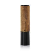 SALZ- ODER PFEFFERMÜHLE EMILL  - Schwarz/Akaziefarben, Design, Keramik/Kunststoff (5,1/22cm) - AdHoc