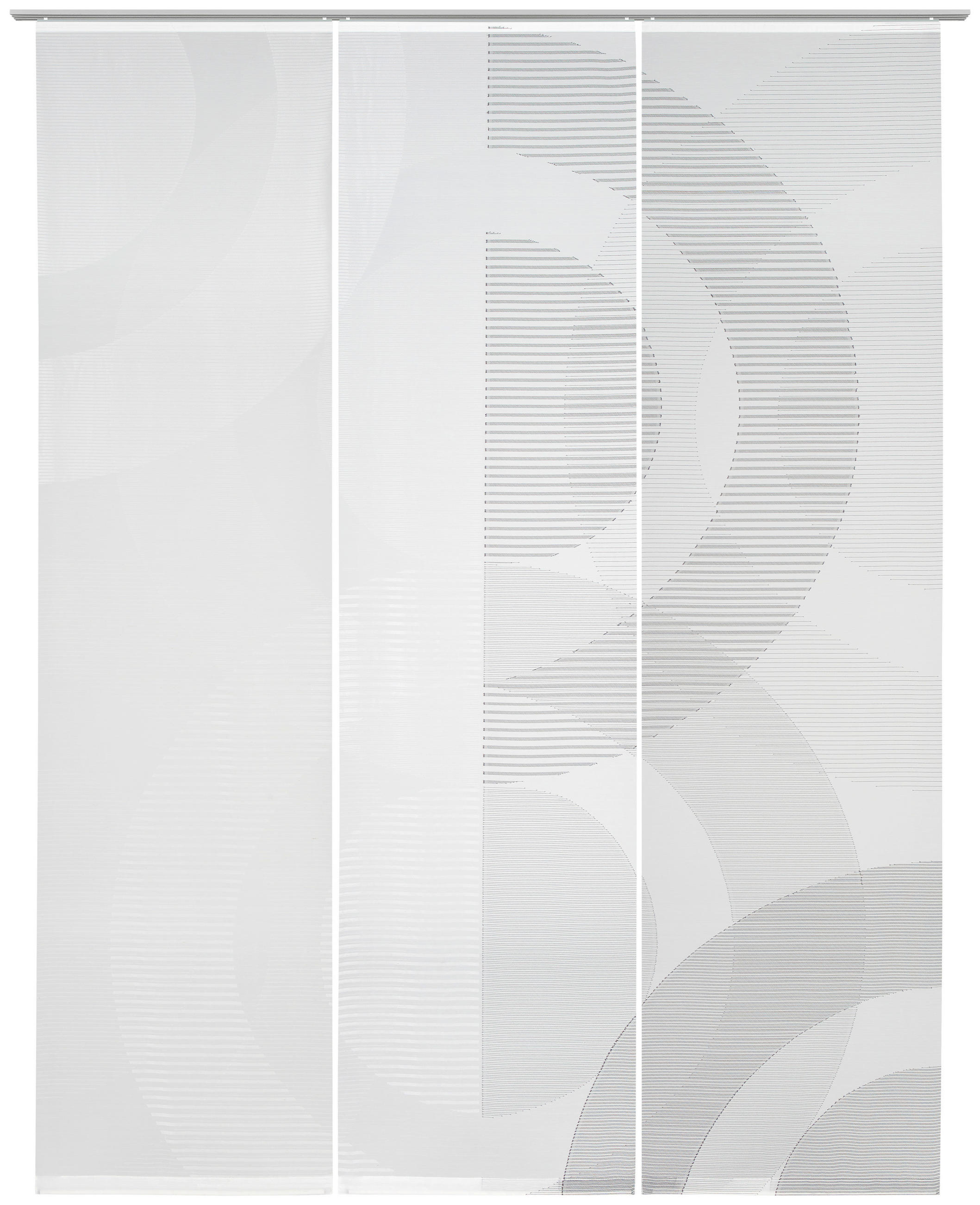 FLÄCHENVORHANG 3 Stück halbtransparent 60/245 cm - Anthrazit, Design, Textil (60/245cm) - Novel