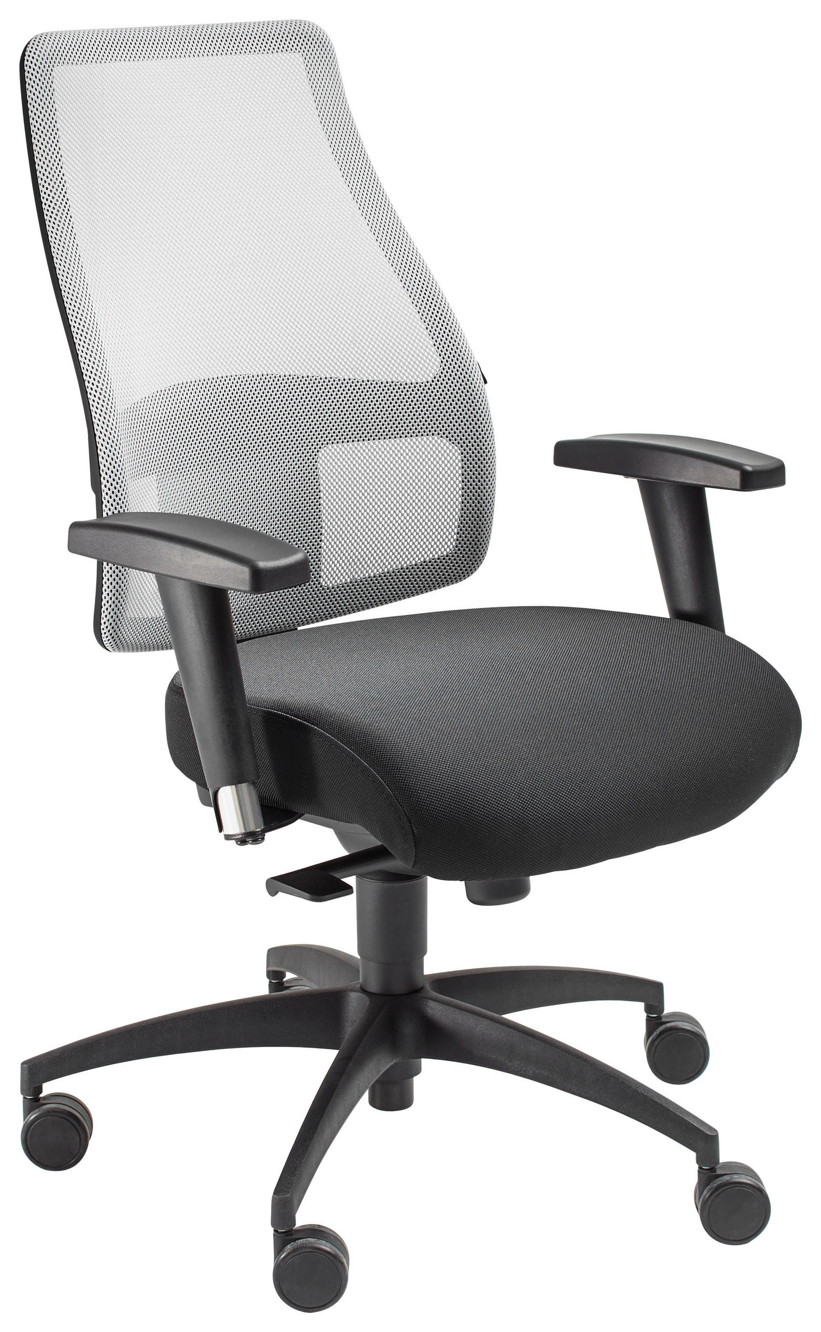 DREHSTUHL Flachgewebe Grau, Schwarz  - Schwarz/Grau, Design, Kunststoff/Textil (48/113-118/42-47cm) - Topstar