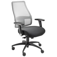 OTOČNÁ STOLIČKA, plochá tkanina, sivá, čierna - čierna/sivá, Design, textil/plast (48/113-118/42-47cm) - Topstar