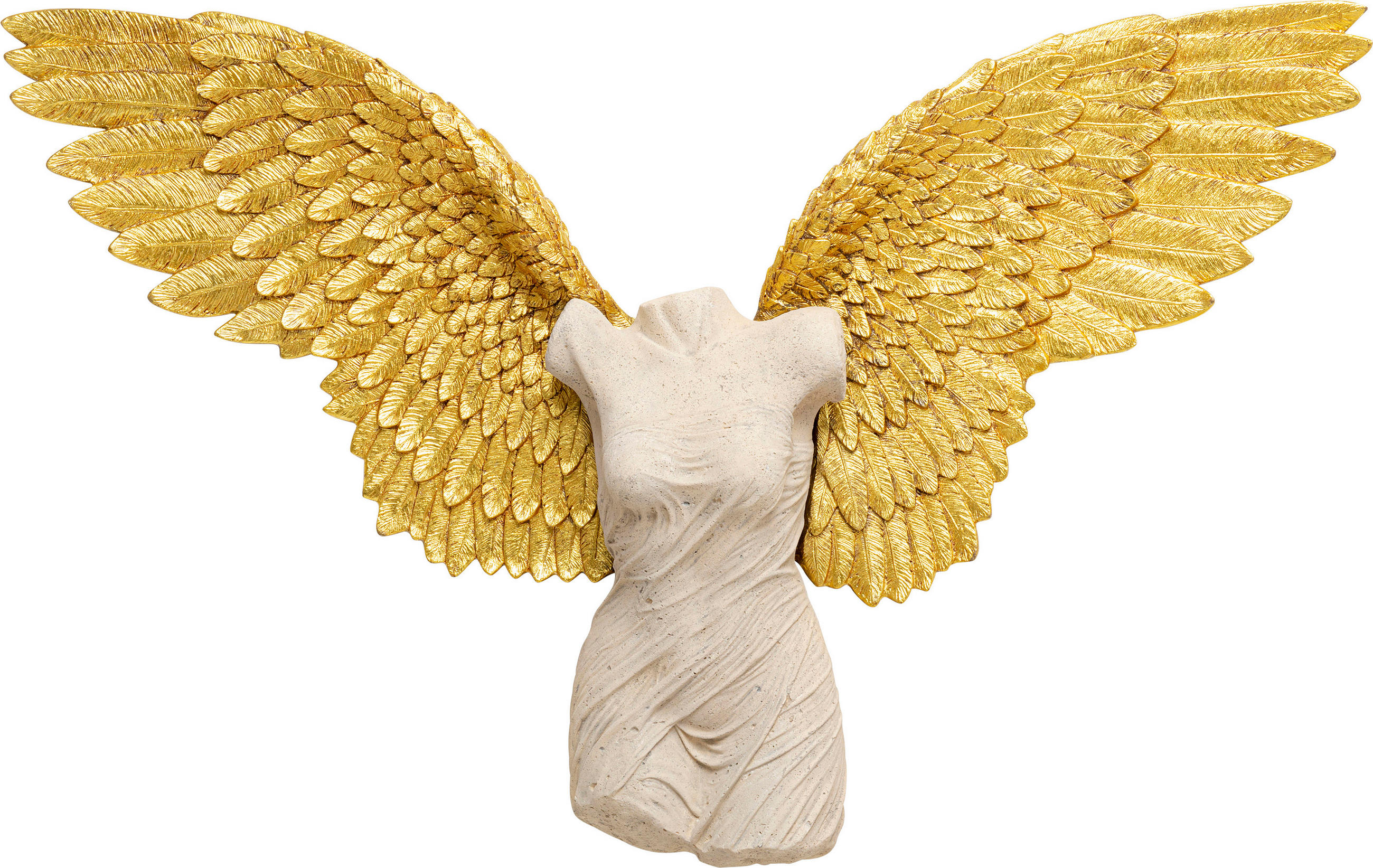 Kare-Design Skulptur Gold, Beige 124x71x17.8 cm