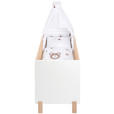 GITTERBETT-KOMPLETTSET 124,5/64,5/79 cm  - Braun/Weiß, Basics, Holz/Textil (124,5/64,5/79cm) - My Baby Lou