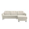 ECKSOFA Beige Chenille  - Beige/Schwarz, MODERN, Textil/Metall (267/184cm) - Livetastic