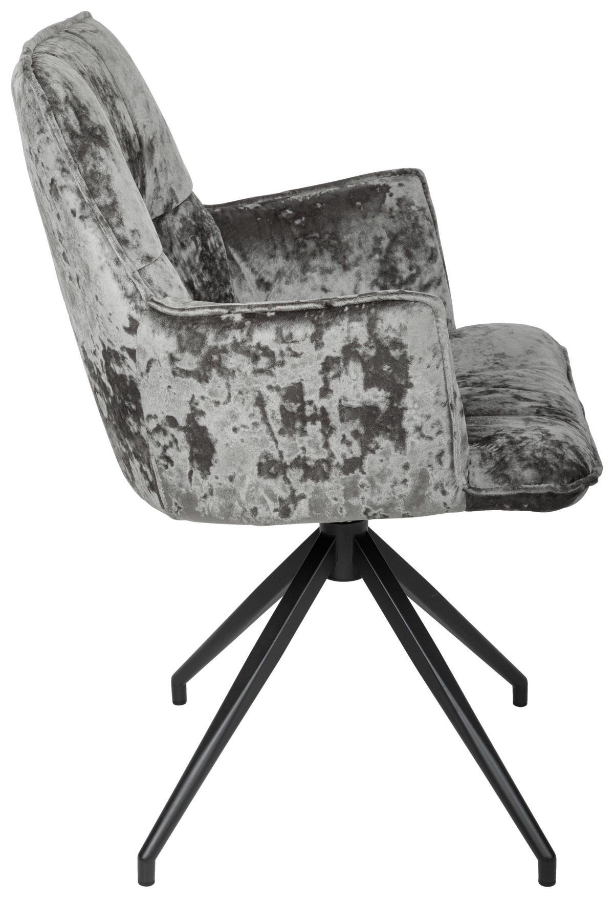 STOLIČKA S PODRÚČKAMI, železo, zamat, antracitová, čierna - čierna/antracitová, Design, kov/textil (59/89,5/63cm) - Novel