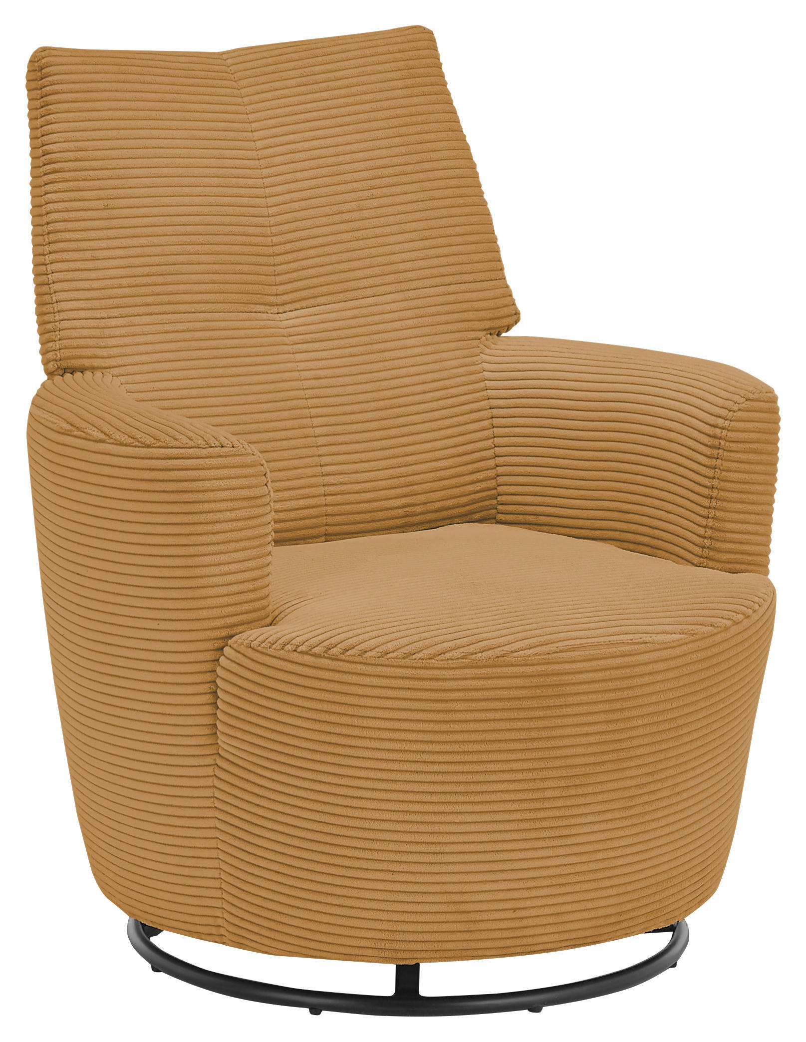 SESSEL Cord Honig    - Schwarz/Honig, Design, Textil/Metall (80/96/88cm) - SetOne by Musterring