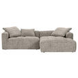 ECKSOFA  in Chenille Braun  276/170 cm  - Schwarz/Braun, KONVENTIONELL, Kunststoff/Textil (276/170cm) - Carryhome