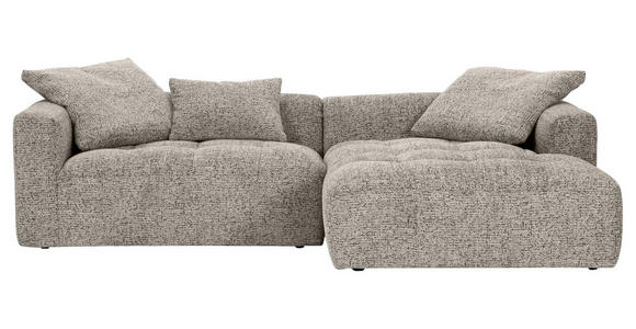 ECKSOFA  in Chenille Braun  276/170 cm  - Schwarz/Braun, KONVENTIONELL, Kunststoff/Textil (276/170cm) - Carryhome