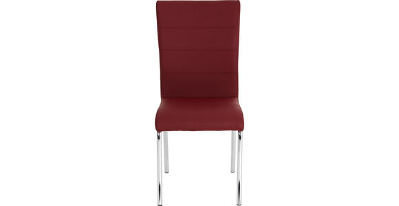 STUHL in Metall, Textil Chromfarben, Rot - Chromfarben/Rot, Design, Textil/Metall (45/98/56cm) - Dieter Knoll