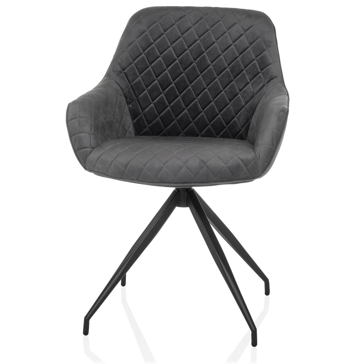 ARMLEHNSTUHL  in  - Schwarz/Grau, MODERN, Textil/Metall (58/87/57cm) - MID.YOU