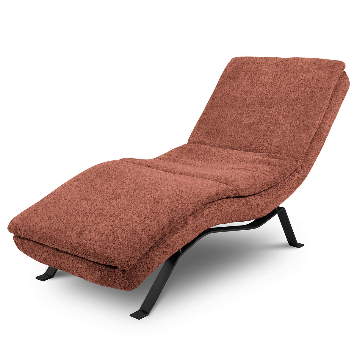 RELAXLIEGE Echtleder Beere  - Beere/Schwarz, Design, Leder/Metall (65/95/171cm) - Celina Home