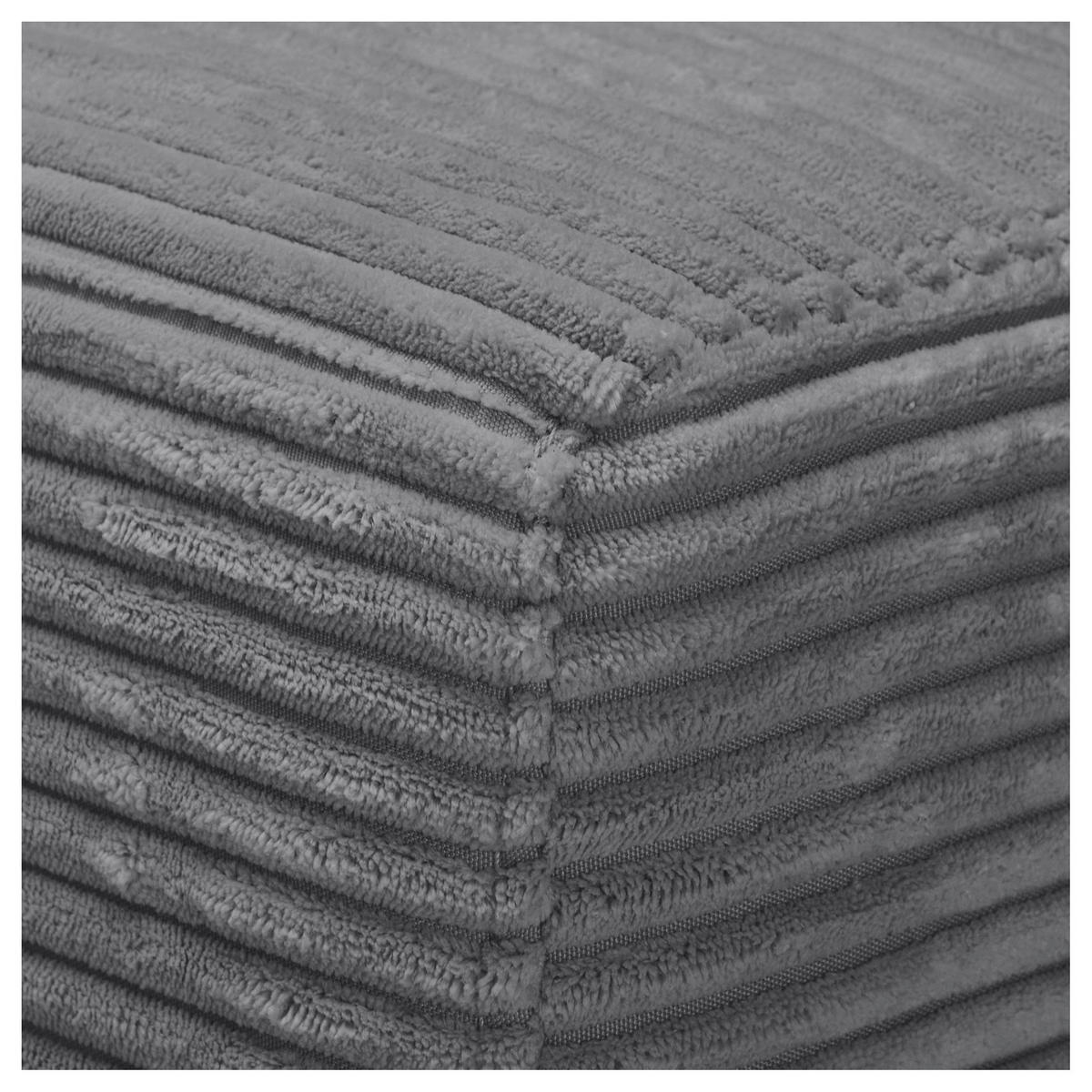 ECKSOFA in Cord Dunkelgrau  - Dunkelgrau/Schwarz, Design, Kunststoff/Textil (224/265cm) - Hom`in