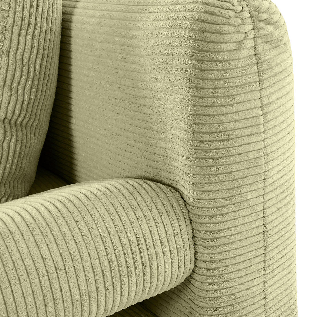 SCHLAFSOFA in Cord Hellgrün  - Schwarz/Hellgrün, Konventionell, Textil/Metall (200/78/95cm) - home24