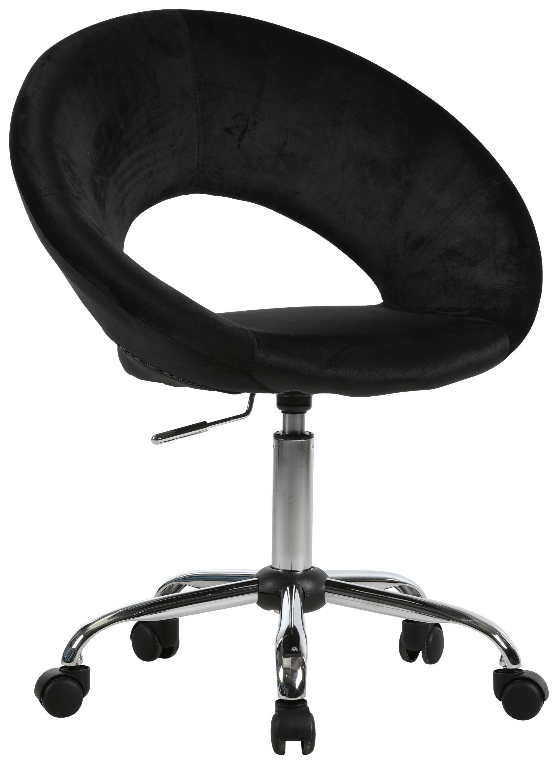 KANCELARIJSKA STOLICA  crna, boja hroma   - boja hroma/crna, Konvencionalno, metal/tekstil (66/82/94/54cm) - Carryhome
