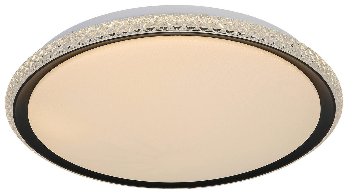 DECKENLEUCHTE  40/6 cm    - Transparent/Schwarz, Trend, Kunststoff/Metall (40/6cm) - Novel