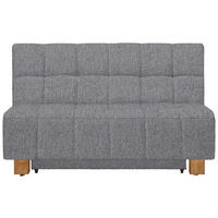 SCHLAFSOFA Webstoff Hellgrau Stoffauswahl, Schlafen auf Sitzhöhe  - Hellgrau/Naturfarben, Modern, Holz/Textil (145/92/102cm) - Novel