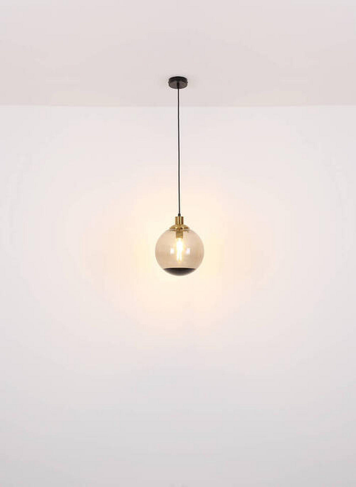 VISEČA SVETILKA        51/120 cm      E27 - črna/barve medenine, Design, kovina/umetna masa (51/120cm) - Globo