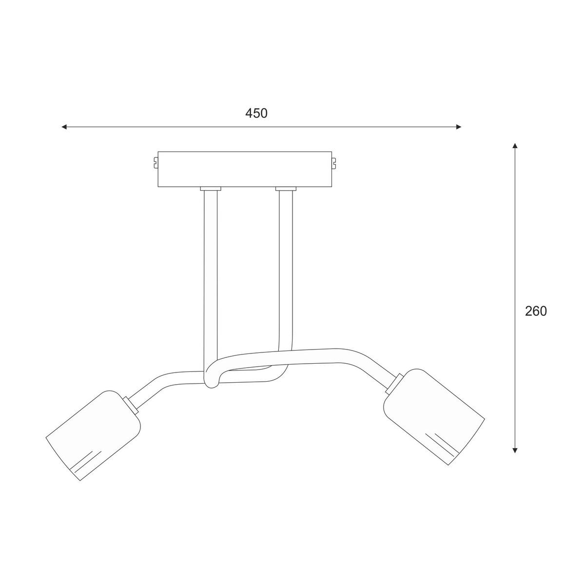 DECKENLEUCHTE     - Schwarz, Basics, Holz/Metall (26/45/45cm)