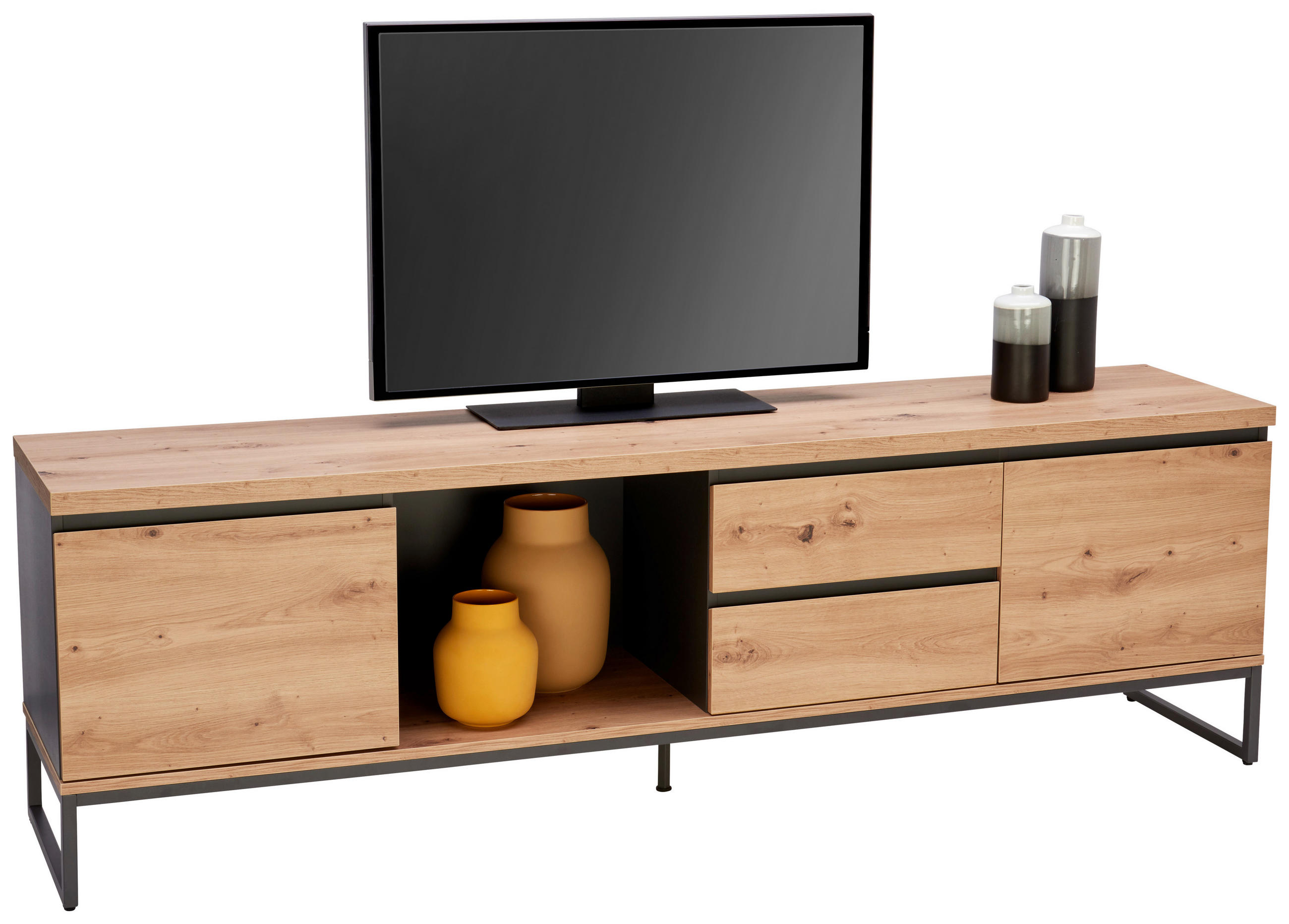TV-SZEKRÉNY 189,2/58,8/40 cm  - Artisan tölgy/antracit, Konventionell, faalapú anyag/fém (189,2/58,8/40cm) - Voleo