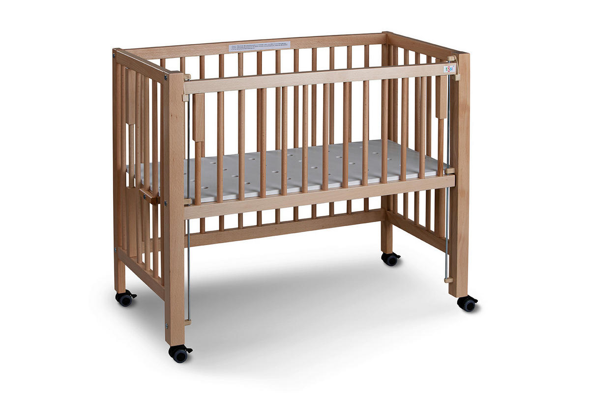 BEISTELLBETT Sophie  - Buchefarben, Basics, Holz/Kunststoff (94/46/42cm) - tiSsi