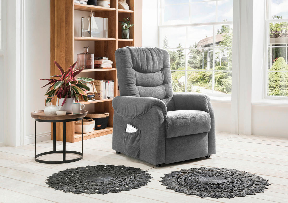 FERNSEHSESSEL in Struktur Dunkelgrau  - Dunkelgrün/Dunkelgrau, Design, Kunststoff/Textil (76/106/94cm) - Livetastic