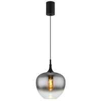 HÄNGELEUCHTE Maxy 29/150 cm  - Klar/Schwarz, Design, Glas/Kunststoff (29/150cm) - Globo