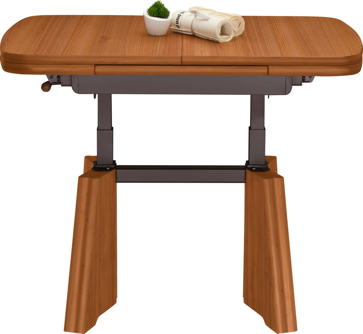 COUCHTISCH in Metall, Holzwerkstoff 90-131/65/56-75 cm  - Kirschbaumfarben, Konventionell, Holzwerkstoff/Metall (90-131/65/56-75cm) - Venda