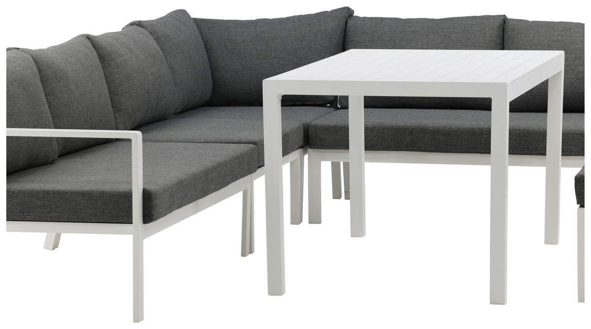 LOUNGESET  - vit/grå, Klassisk, metall/textil - Gardenson
