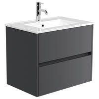 WASCHTISCHKOMBI  - Graphitfarben/Weiß, MODERN, Keramik/Holzwerkstoff (71/58,7/46,5cm) - MID.YOU