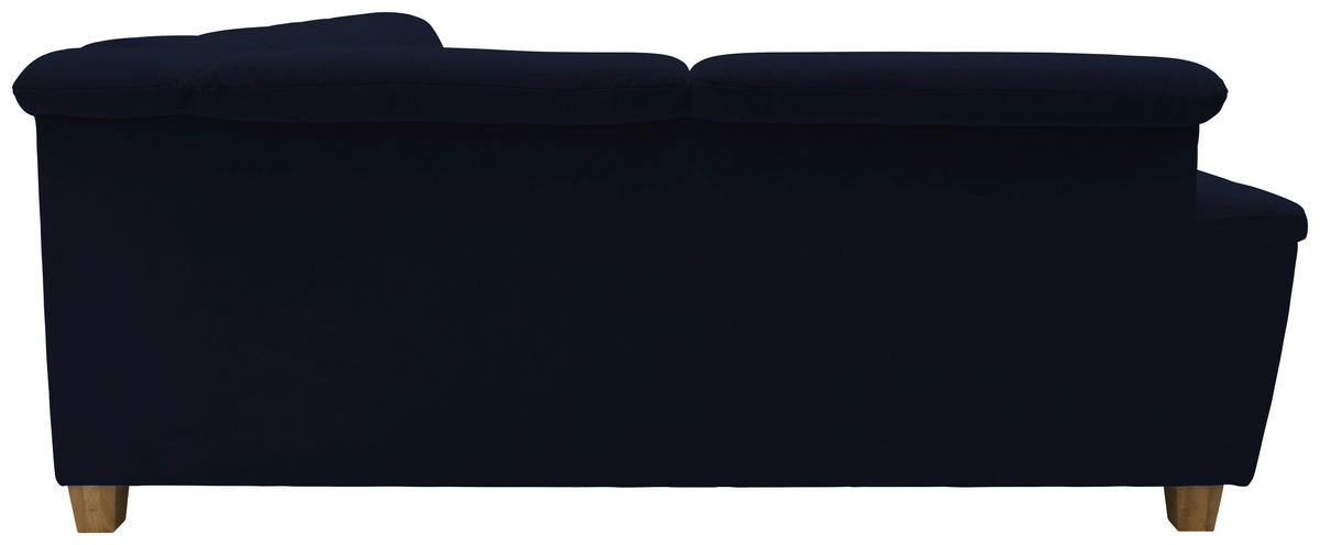 WOHNLANDSCHAFT Dunkelblau Mikrofaser  - Eichefarben/Dunkelblau, KONVENTIONELL, Holz/Textil (206/344/162cm) - MID.YOU