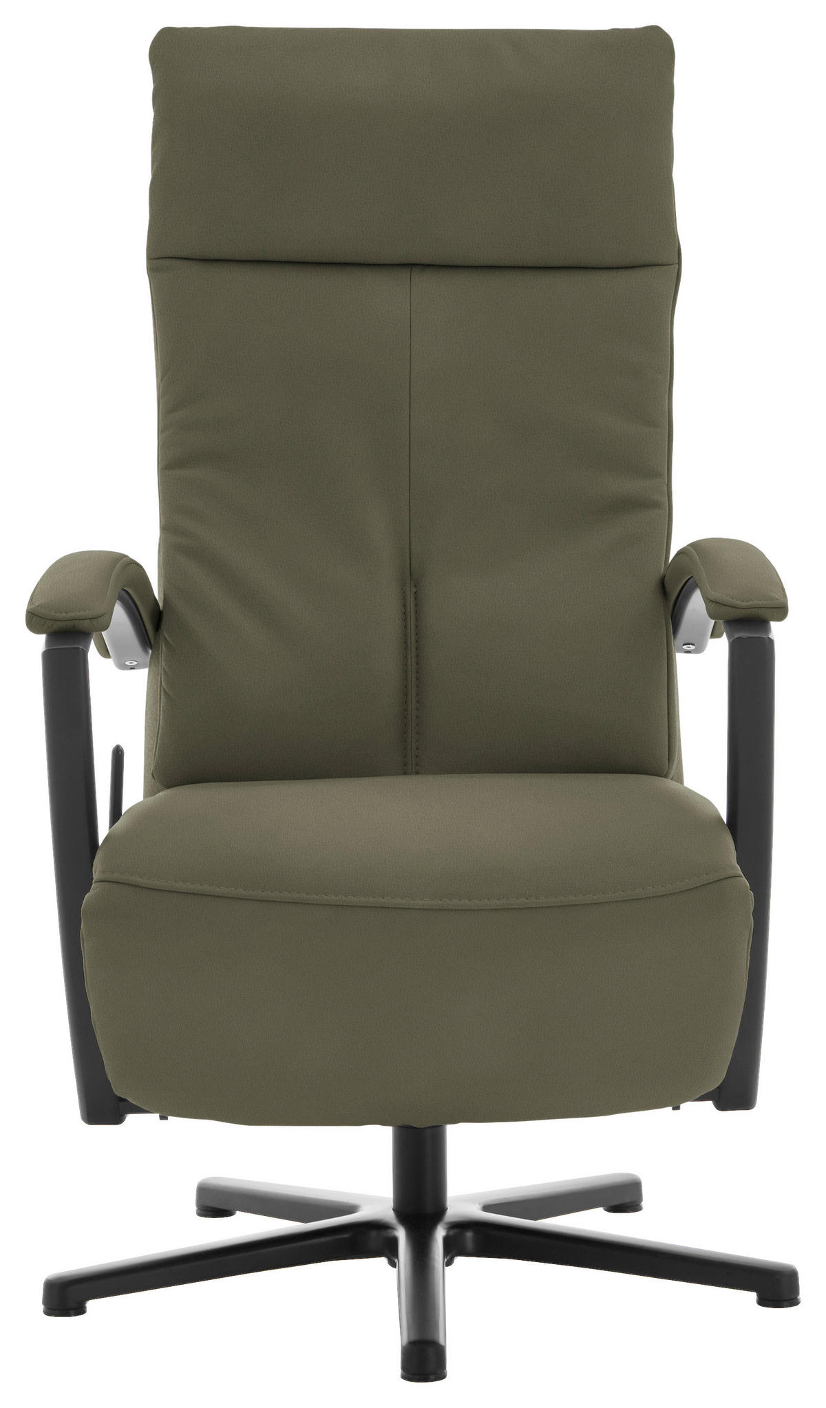 RELAXSESSEL in Leder Grau, Grün  - Schwarz/Grau, Design, Leder/Metall (76/112/83cm) - Beldomo Speed