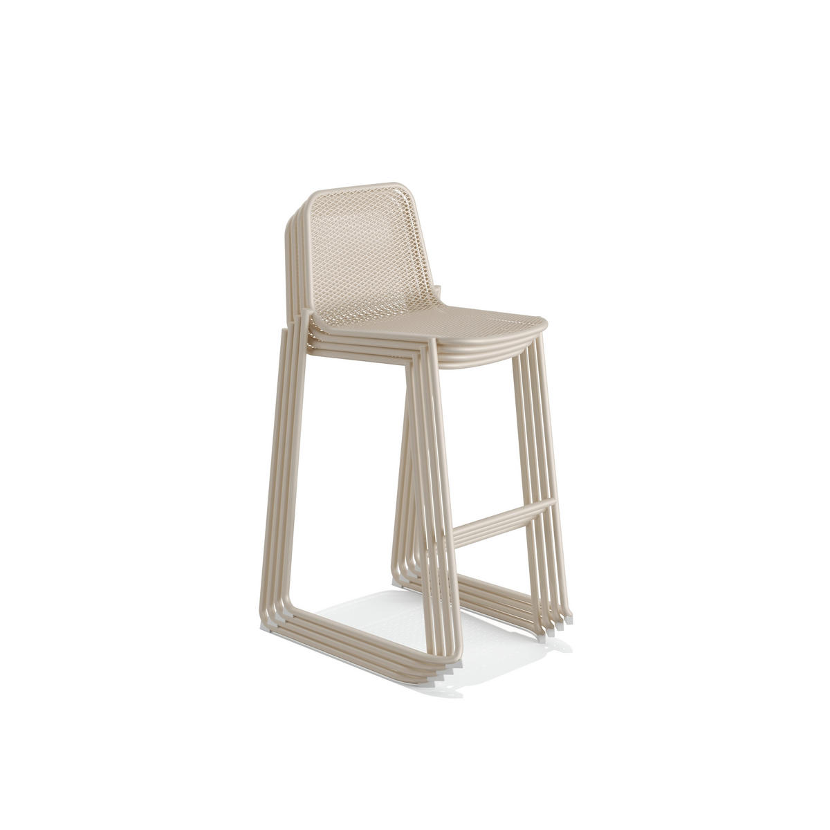 BARHOCKER-SET Beige Stahl  - Beige, LIFESTYLE, Metall (52/105/52cm)