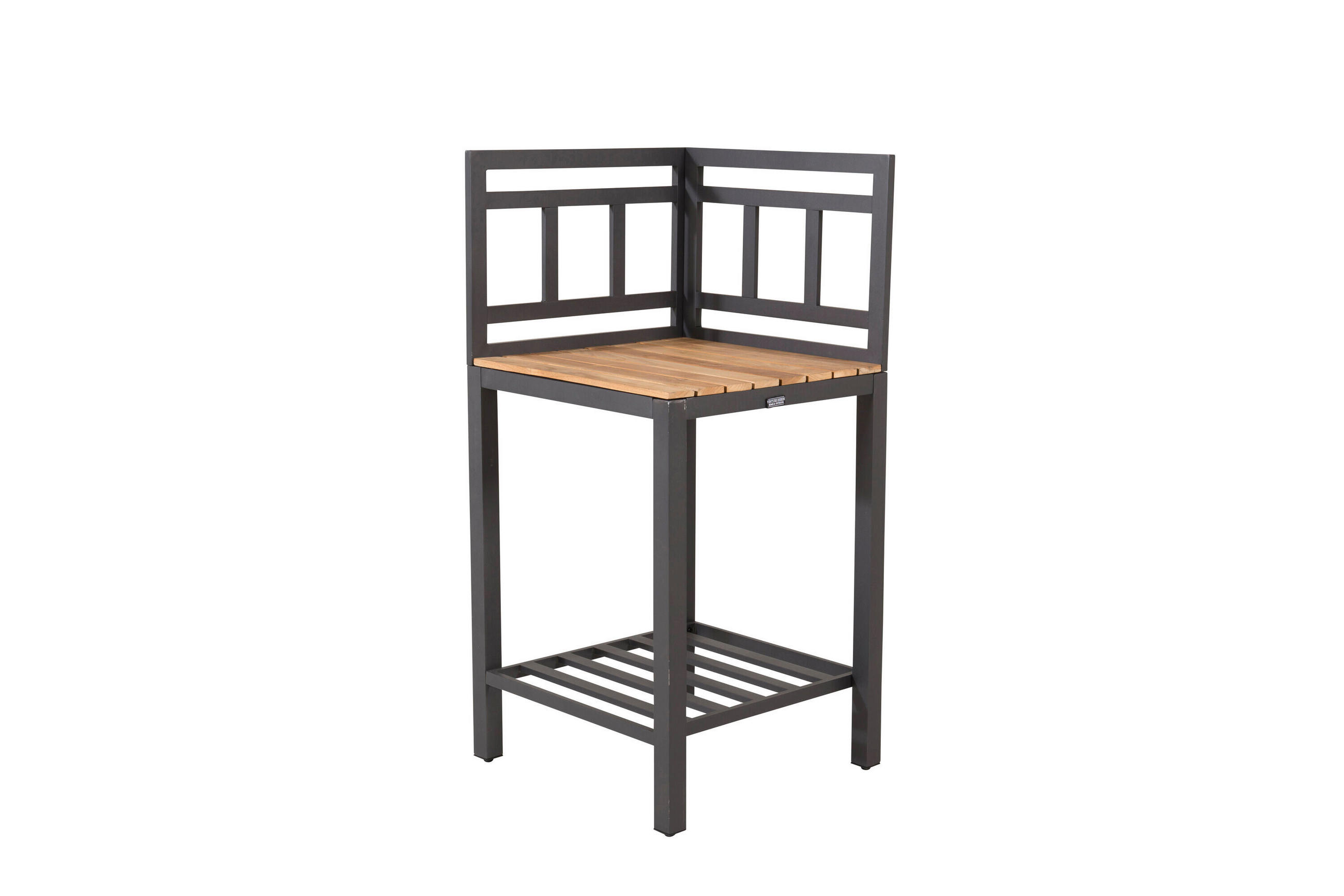 UTEKÖK    - teakfärg/svart, Modern, metall/trä (60/60/127cm) - Gardenson