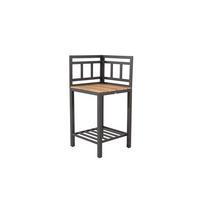 UTEKÖK    - teakfärg/svart, Modern, metall/trä (60/60/127cm) - Gardenson