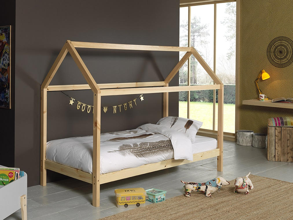 HAUSBETT 90/200 cm  - Kieferfarben, MODERN, Holz (90/200cm) - MID.YOU