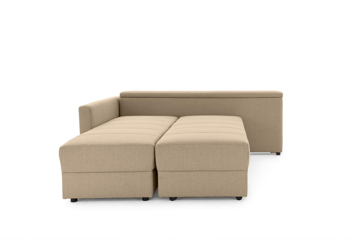 ECKSOFA in Webstoff Beige  287/229 cm  - Beige/Schwarz, Design, Kunststoff/Textil (287/229cm) - LOOKS by W.Joop