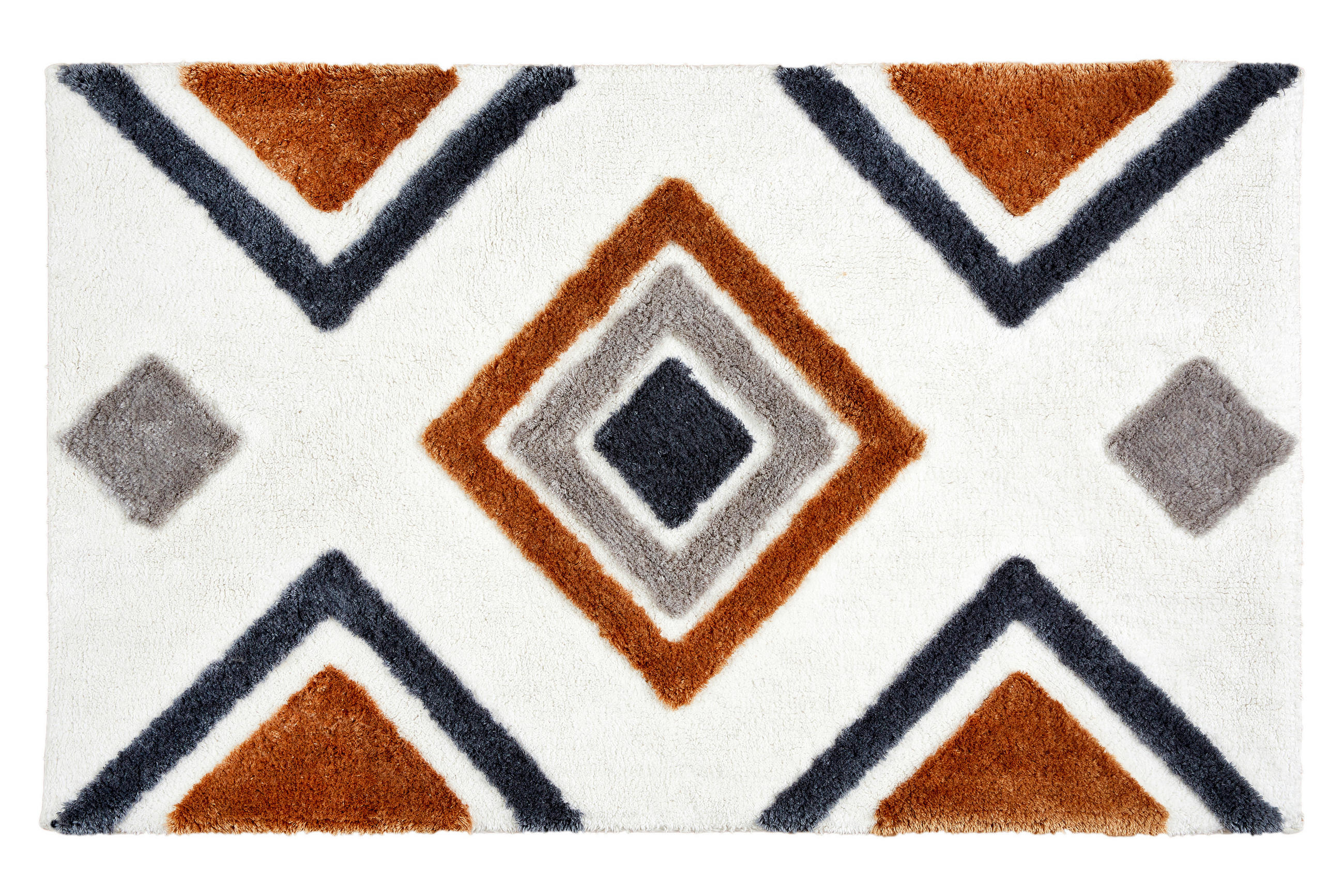 BADTEPPICH Braun, Grau, Schwarz, Weiß 60/90 cm  - Schwarz/Braun, Basics, Textil (60/90cm) - Schöner Wohnen