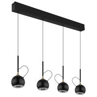 ZÁVĚSNÉ LED SVÍTIDLO, 93/12/150 cm - bílá/černá, Design, kov/plast (93/12/150cm) - Globo