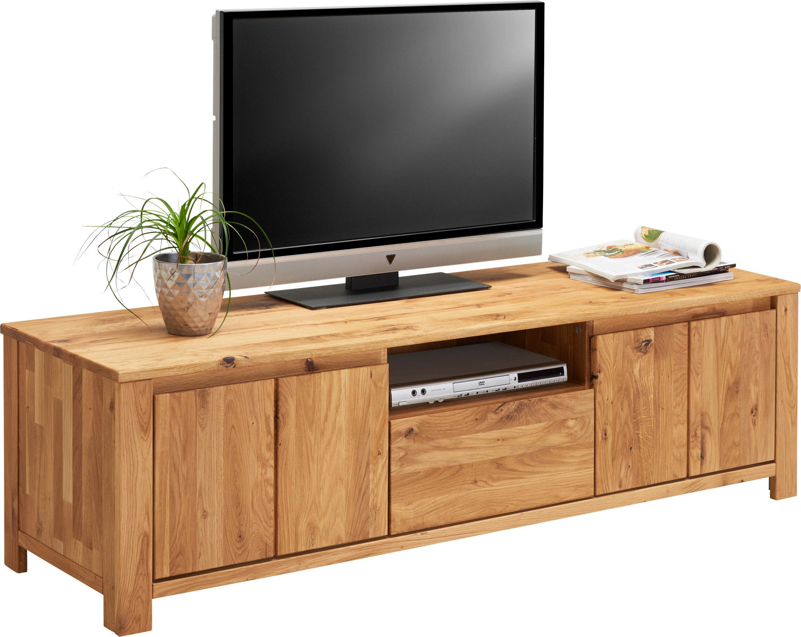TV-ELEMENT - Eichefarben, KONVENTIONELL, Holz (165,1/47,5/47cm) - Linea Natura