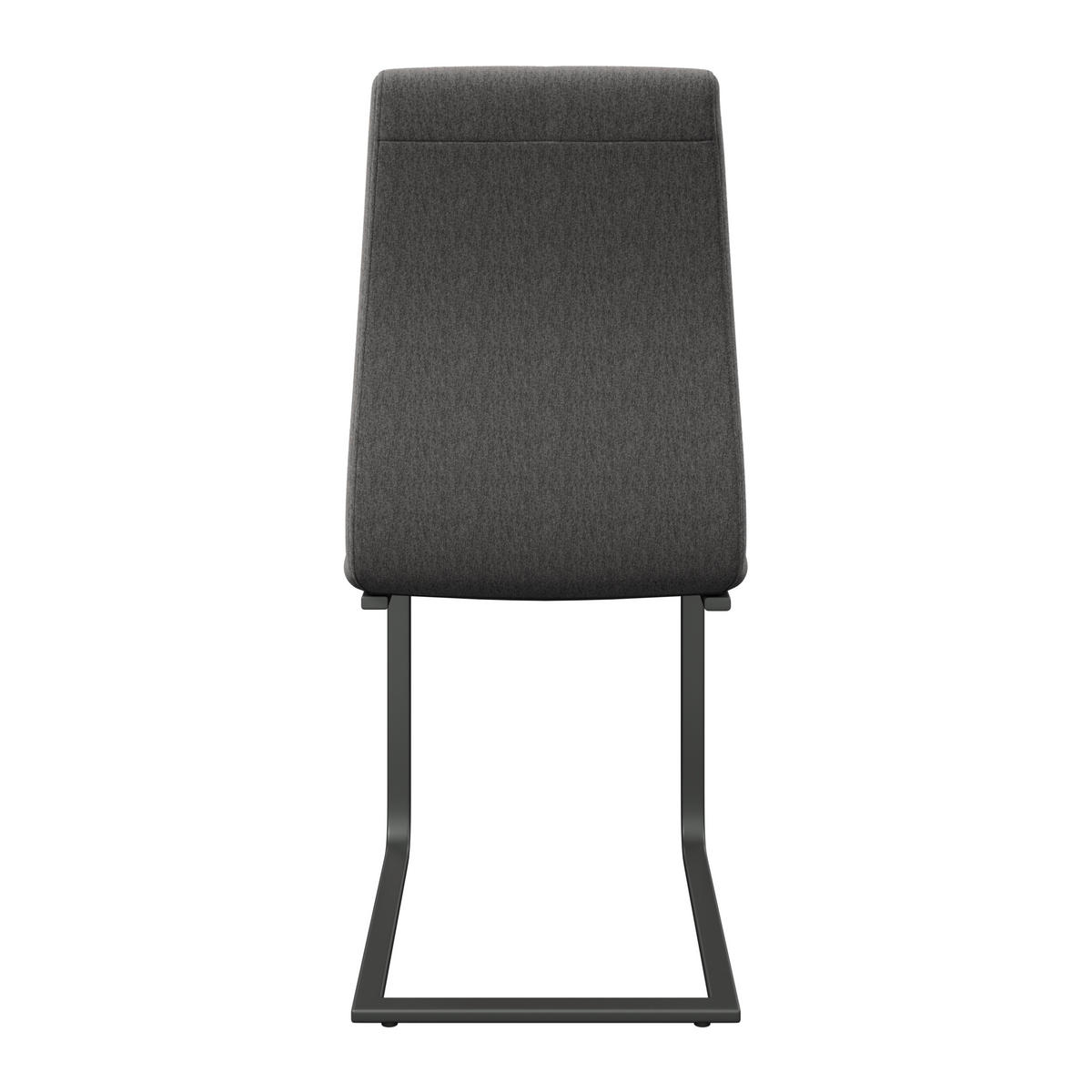 SCHWINGSTUHL   Webstoff  - Schwarz/Grau, MODERN, Holz/Textil (41/102/58cm) - Livetastic
