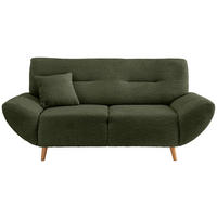 2-SITZER-SOFA in Bouclé Waldgrün  - Waldgrün/Wildeiche, KONVENTIONELL, Holz/Textil (173/81/90cm) - MID.YOU
