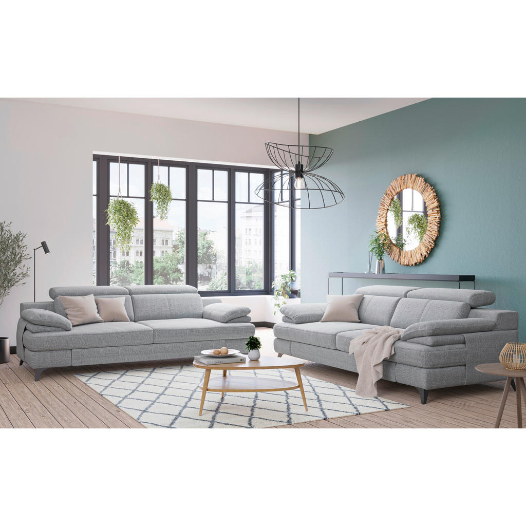 Thumbnail - Livetastic 2-Sitzer-Sofa, Silber, Textil, 205x80x104 cm, Made in EU, Rücken echt, Armteil links, rechts, Wohnzimmer, Sof...