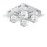 DECKENLEUCHTE - Transparent/Silberfarben, LIFESTYLE, Glas/Kunststoff (28/28/12cm) - Novel