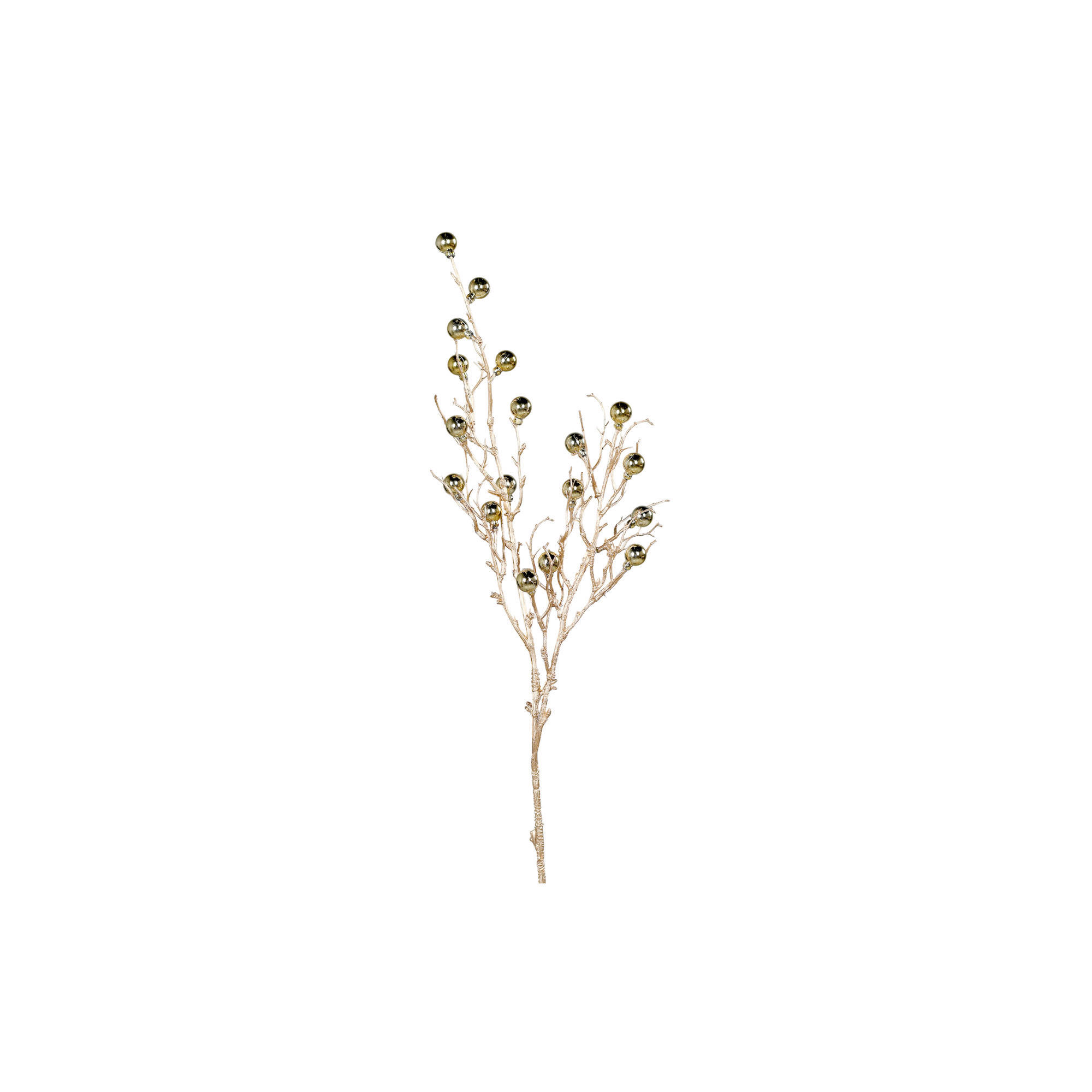 DEKOZWEIG - Goldfarben/Braun, LIFESTYLE, Kunststoff (102cm)