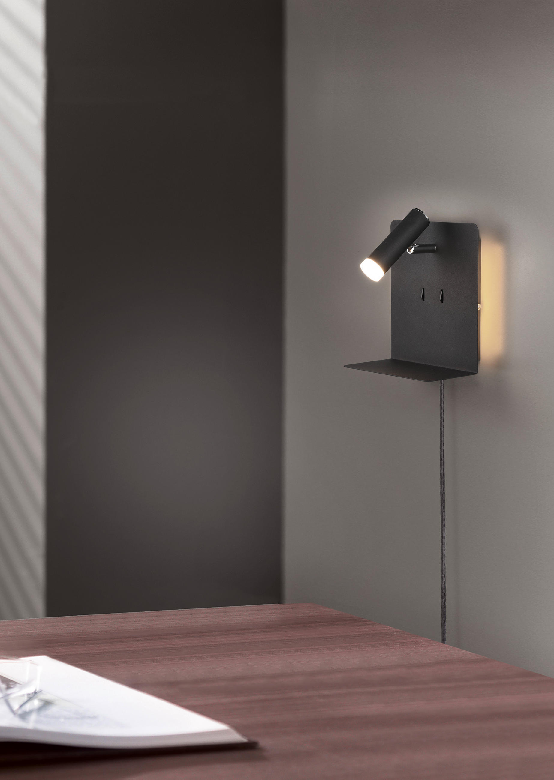 LED-WANDLEUCHTE - Schwarz, Basics, Metall (20/16/14cm) - Trio Leuchten