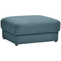 HOCKER in Textil Graublau  - Graublau/Schwarz, Modern, Kunststoff/Textil (100/47/80cm) - Carryhome