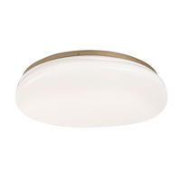 LED PLAFONJERA ZA KUPATILA - bela/zlatna, Osnovno, metal/plastika (41/39,5/10cm)